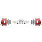 Fits 1959-1964 GM Full Size Disc Brake Kit Drilled/Slotted Rotors-Red DBK5964LXR