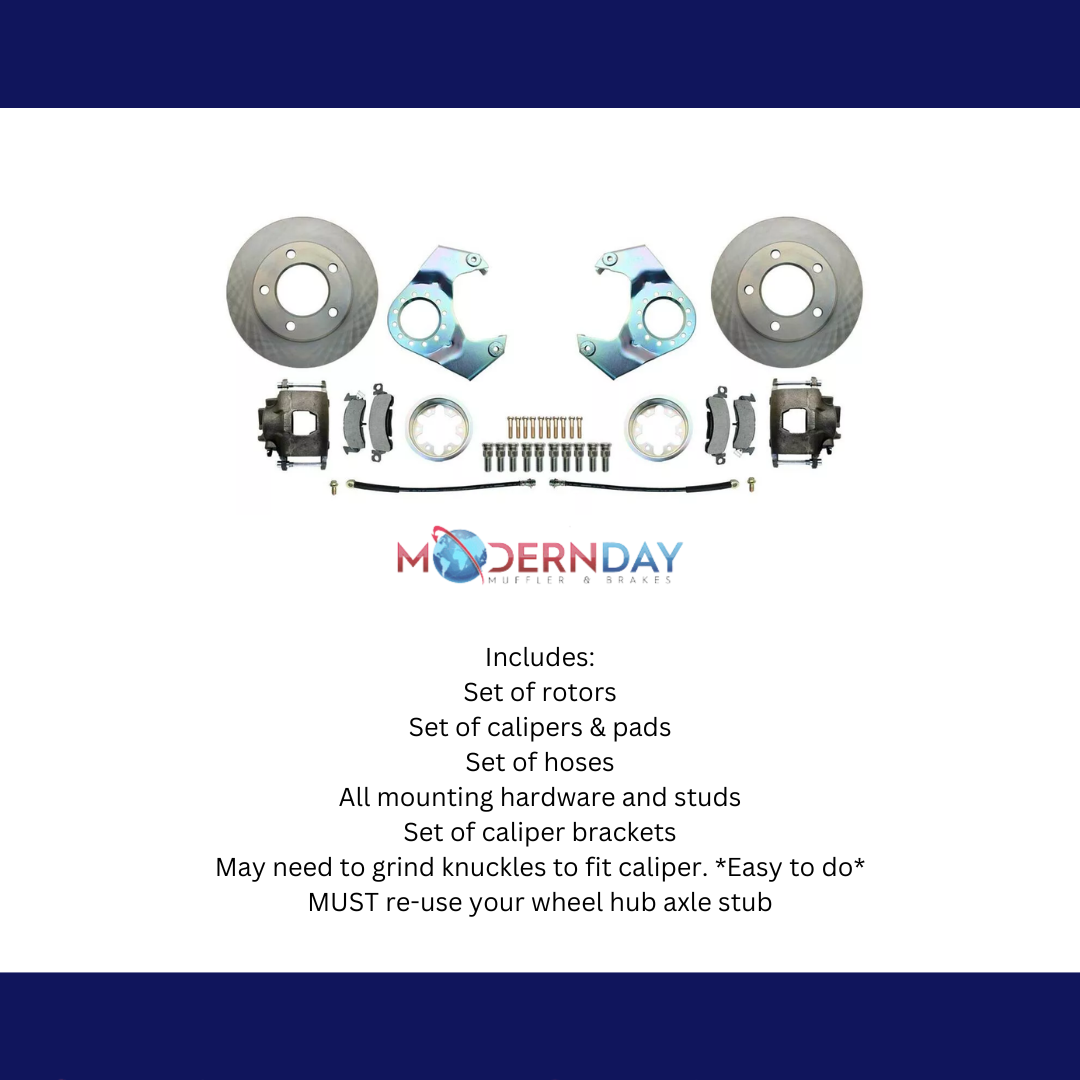 Front Disc Brake Conversion Kit for Dana 25, 27, 30 and 44 Axles | DBK5EDF