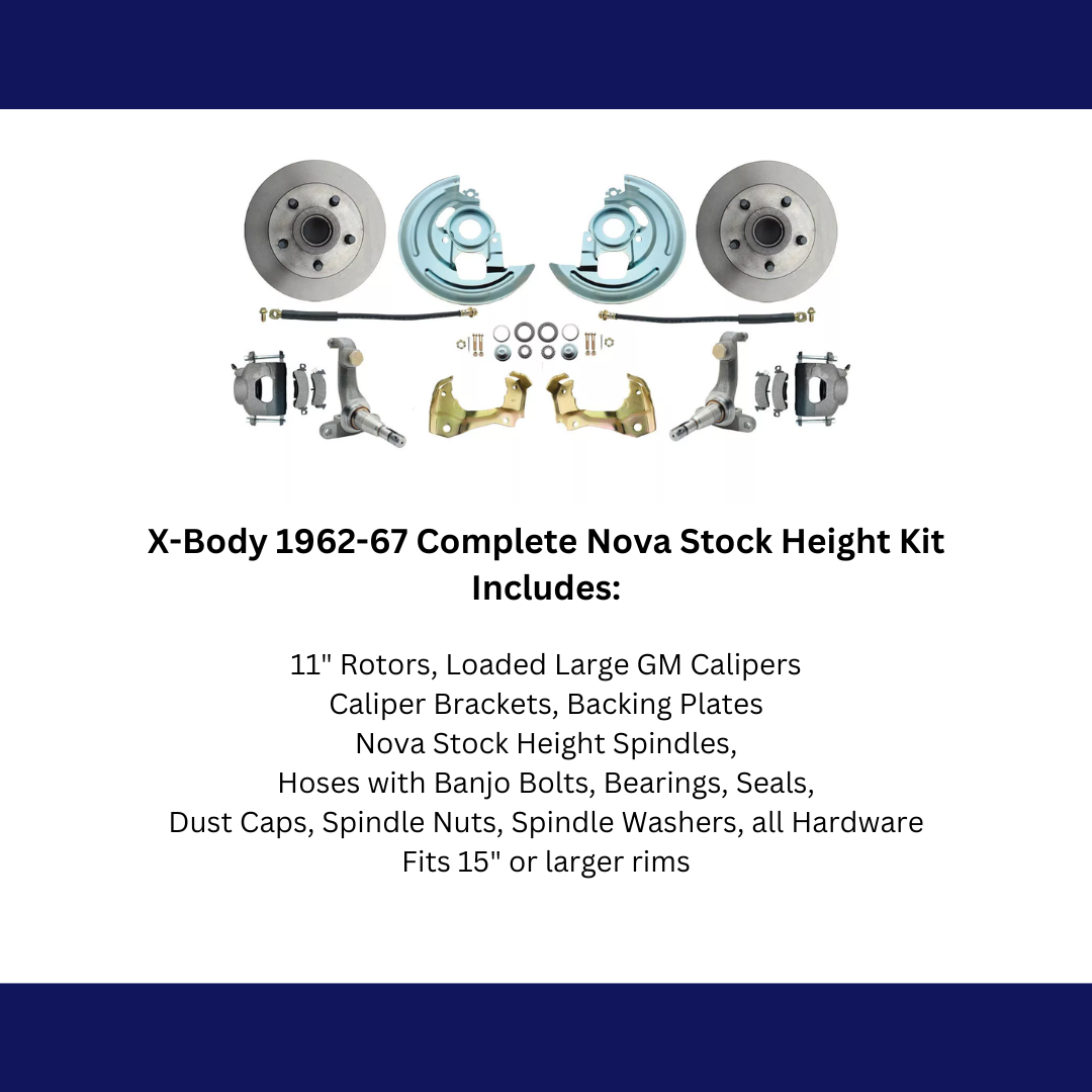 Fits 1962-1967 Chevy Nova X Body Standard Disc Brake Kit DBK6267 - Discs, Rotors, and Hardware Car Part People
