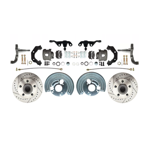 Fits 62-72 Mopar A; Front Disc Converison; Slotted; w/Bolt 5x4 DBK6272A-40-LX