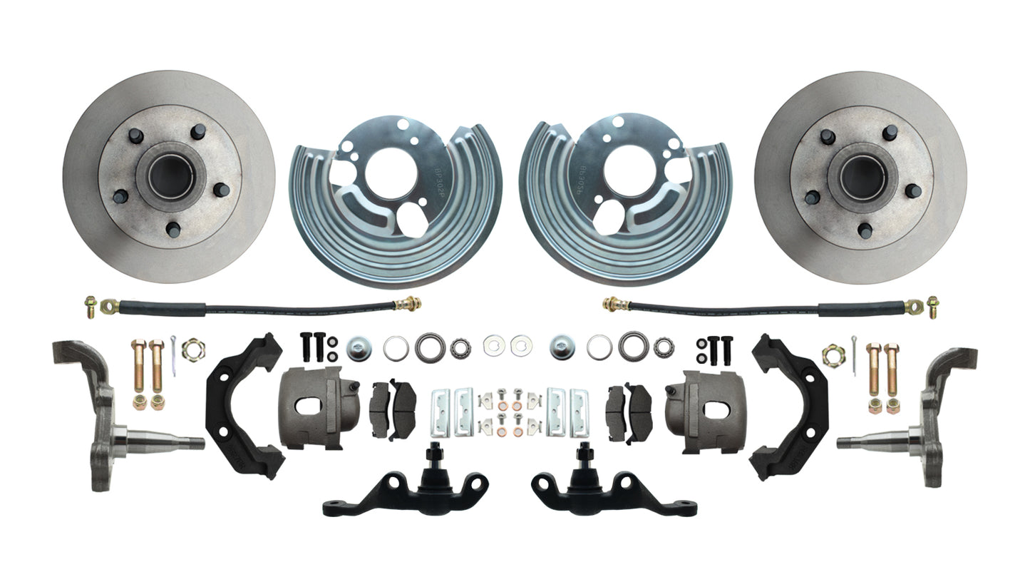 Fits 1962-1972 Mopar A; Front Disc Brake Converison Small Bolt 5x4 DBK6272A-40 - Discs, Rotors, and Hardware Car Part People