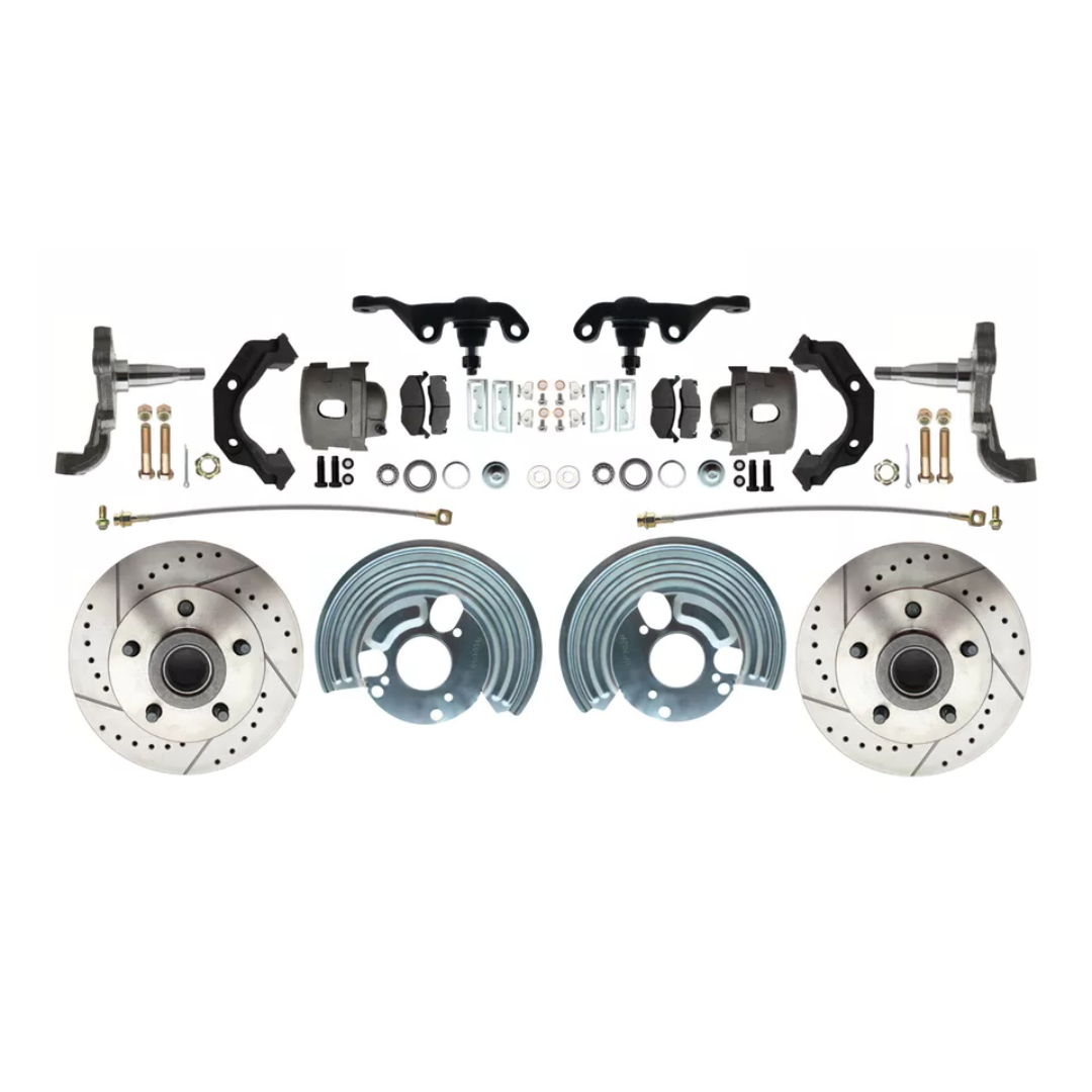 Fits 62-72 Mopar A; Front Disc Converison; Slotted; w/Bolt 5x4.5 DBK6272A-45-LX - Discs, Rotors, and Hardware Car Part People
