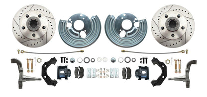 Fits 1962-1972 Mopar B & E; Front Disc Conversion Kit w/Slotted Rotors DBK6272LX - Discs, Rotors, and Hardware Car Part People