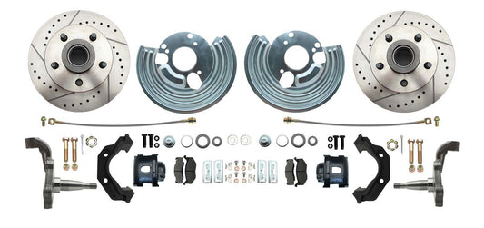 Fits 1962-1972 Mopar B & E; Front Disc Conversion Kit w/Slotted Rotors DBK6272LX - Discs, Rotors, and Hardware Car Part People