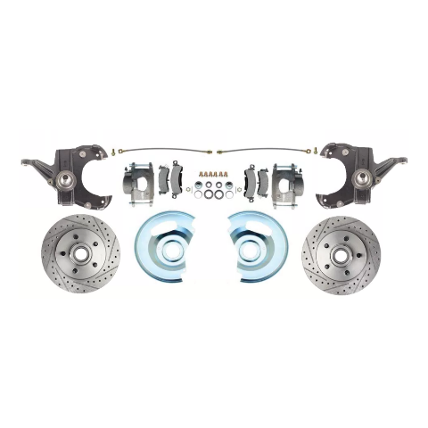 Fits 63-70 C-10 5 Lug Rotor 2.5" Drop Disc Conversion Wheel Kit DBK6370-5DLX-A