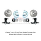 Fits Chevy Truck 5 Lug Disc Brake Conversion Wheel Kit Powder Coated Black Calipers - Brake Kits Car Part People
