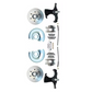 Fits 63-70 C-10 6 Lug Rotor Stock Height Disc Brake Conversion Wheel Kit DBK6370 - Discs, Rotors, and Hardware Car Part People