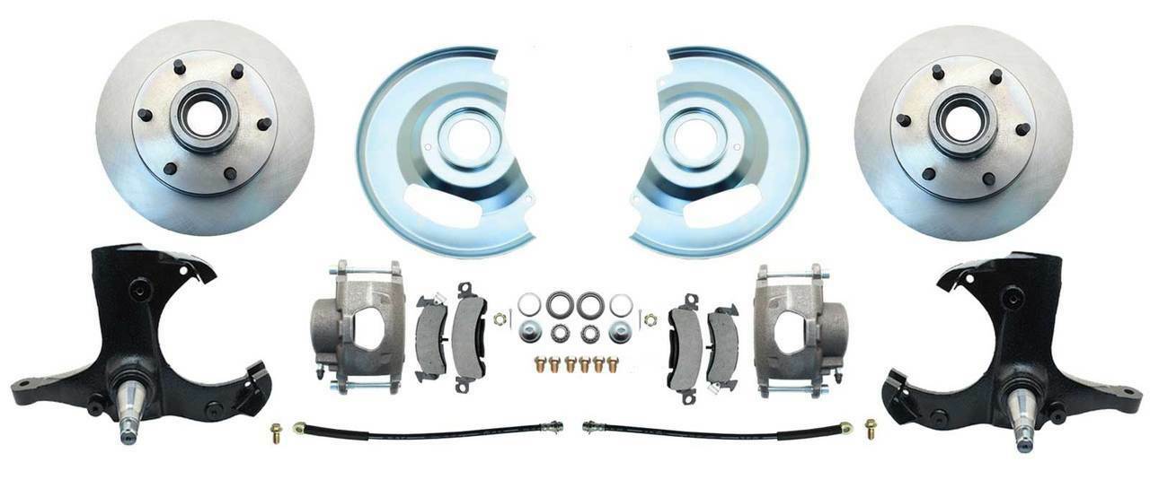 Fits 63-70 C-10 6 Lug Rotor Stock Height Disc Brake Conversion Wheel Kit DBK6370 - Discs, Rotors, and Hardware Car Part People