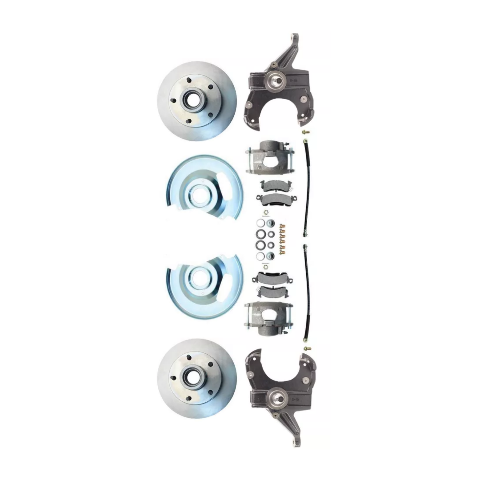 Fits 63-70 C-10 5 Lug Rotor 2.5" Drop Disc Brake Conversion Wheel Kit DBK6370D-5