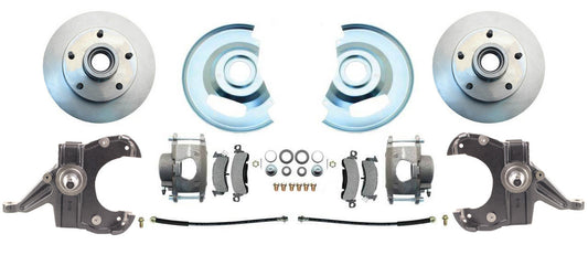 Fits 63-70 C-10 5 Lug Rotor 2.5" Drop Disc Brake Conversion Wheel Kit DBK6370D-5 - Discs, Rotors, and Hardware Car Part People