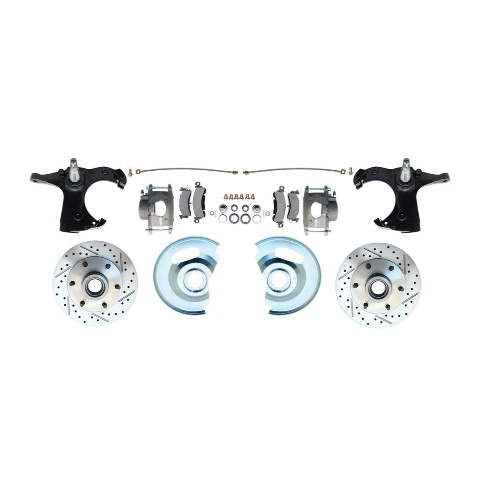 Fits 63-70 C-10 6 Lug D/S Rotor Stock Height Disc Conversion Wheel Kit DBK6370LX