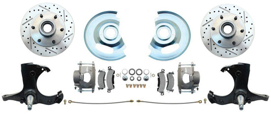 Fits 63-70 C-10 6 Lug D/S Rotor Stock Height Disc Conversion Wheel Kit DBK6370LX - Discs, Rotors, and Hardware Car Part People