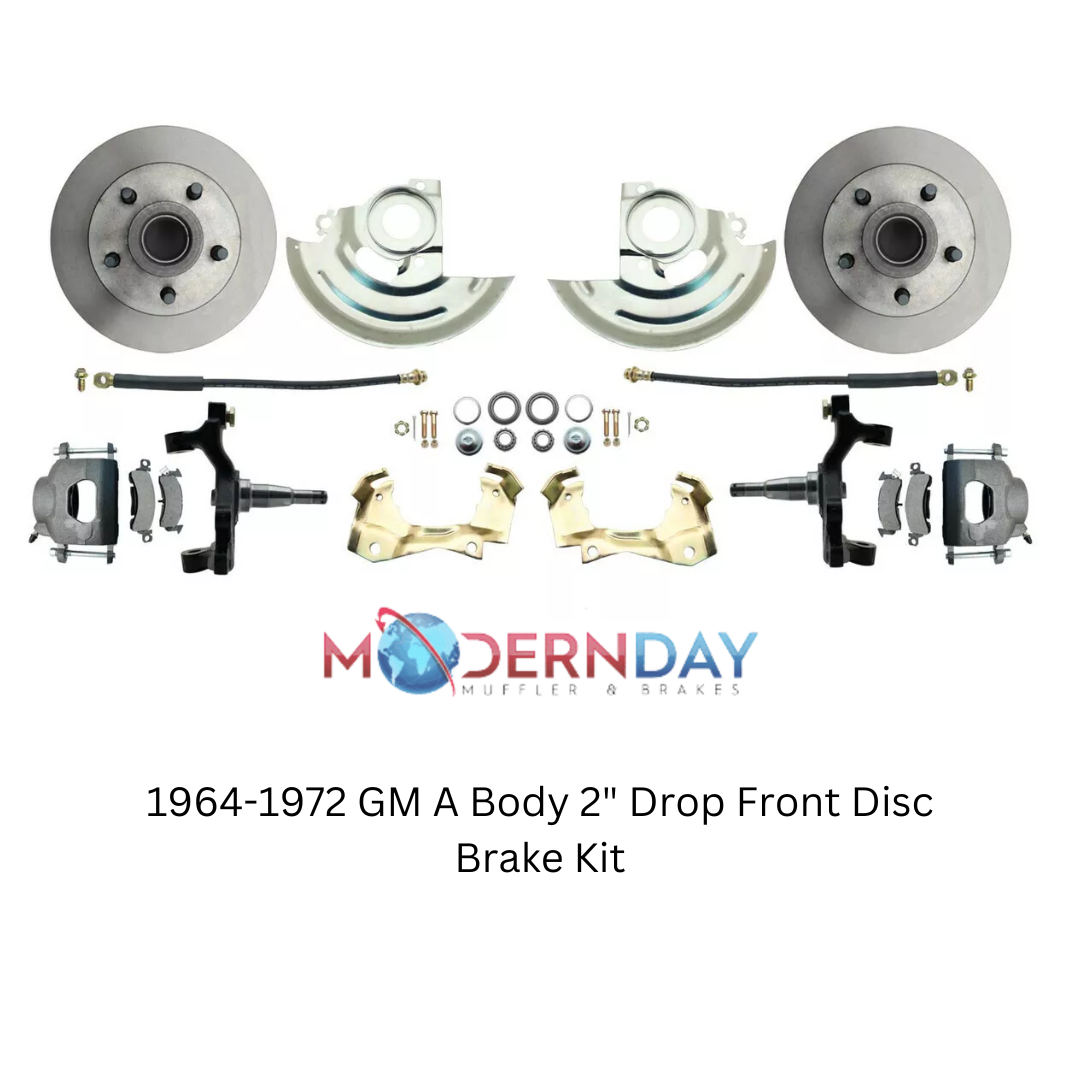 Fits 1964-1972 GM A Body 2" Drop Front Disc Brake Kit DBK6472D - Brake Kits Car Part People