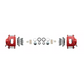 Fits 1965-1968 GM Full Size Disc Brake Kit Drilled/Slotted Rotors-Red DBK6568LXR