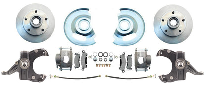 Fits 73-87 C-10 5 Lug Rotor, 2.5" Drop Disc Brake Conversion Wheel Kit DBK7387D - Discs, Rotors, and Hardware Car Part People