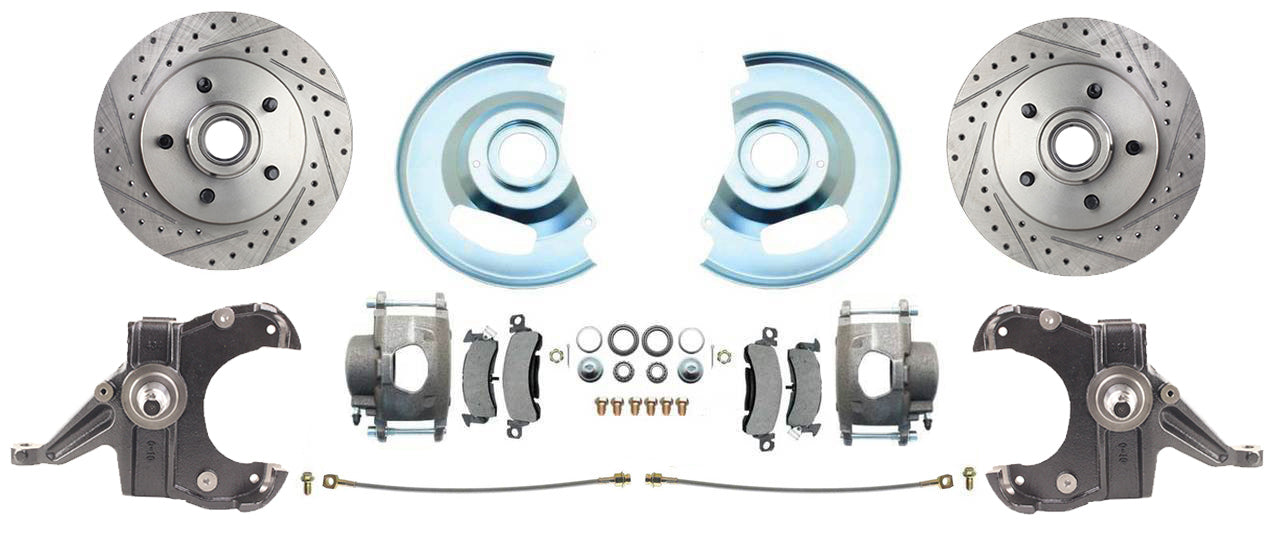 Fits 73-87 C-10 5 Lug D/S Rotor, 2.5" Drop Disc Conversion Wheel Kit DBK7387DLX - Discs, Rotors, and Hardware Car Part People