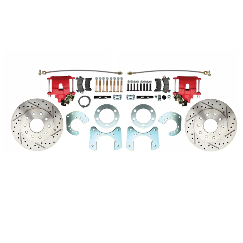 Fits 1957-1974 Mopar 8 3/4" Dana 60 Rear Brake; Slotted; w/E-Brake-Red DBK834LXR