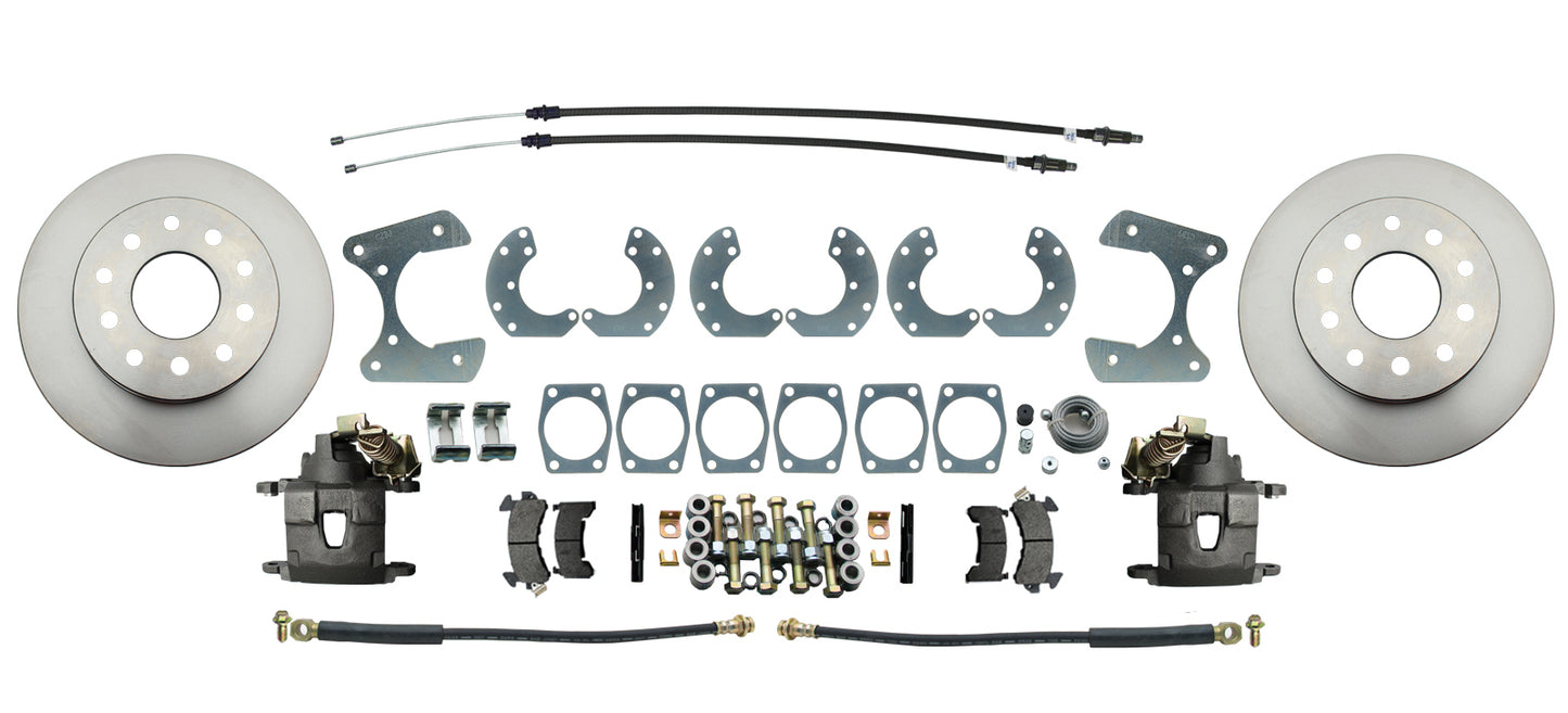 Fits Ford 9" Rear End Disc Brake Kit w/ E-brake DBK9 - Discs, Rotors, and Hardware Car Part People