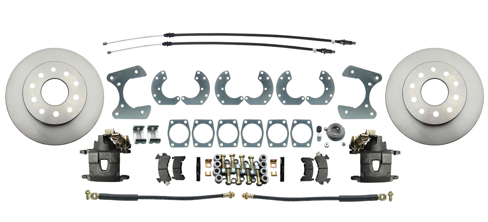 Fits Ford 9" Rear End Disc Brake Kit w/ E-brake DBK9 - Discs, Rotors, and Hardware Car Part People