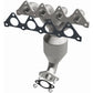 Catalytic Converter with Integrated Exhaust Manifold for HM Grade Federal / EPA Compliant Direct-Fit Manifold Catalytic