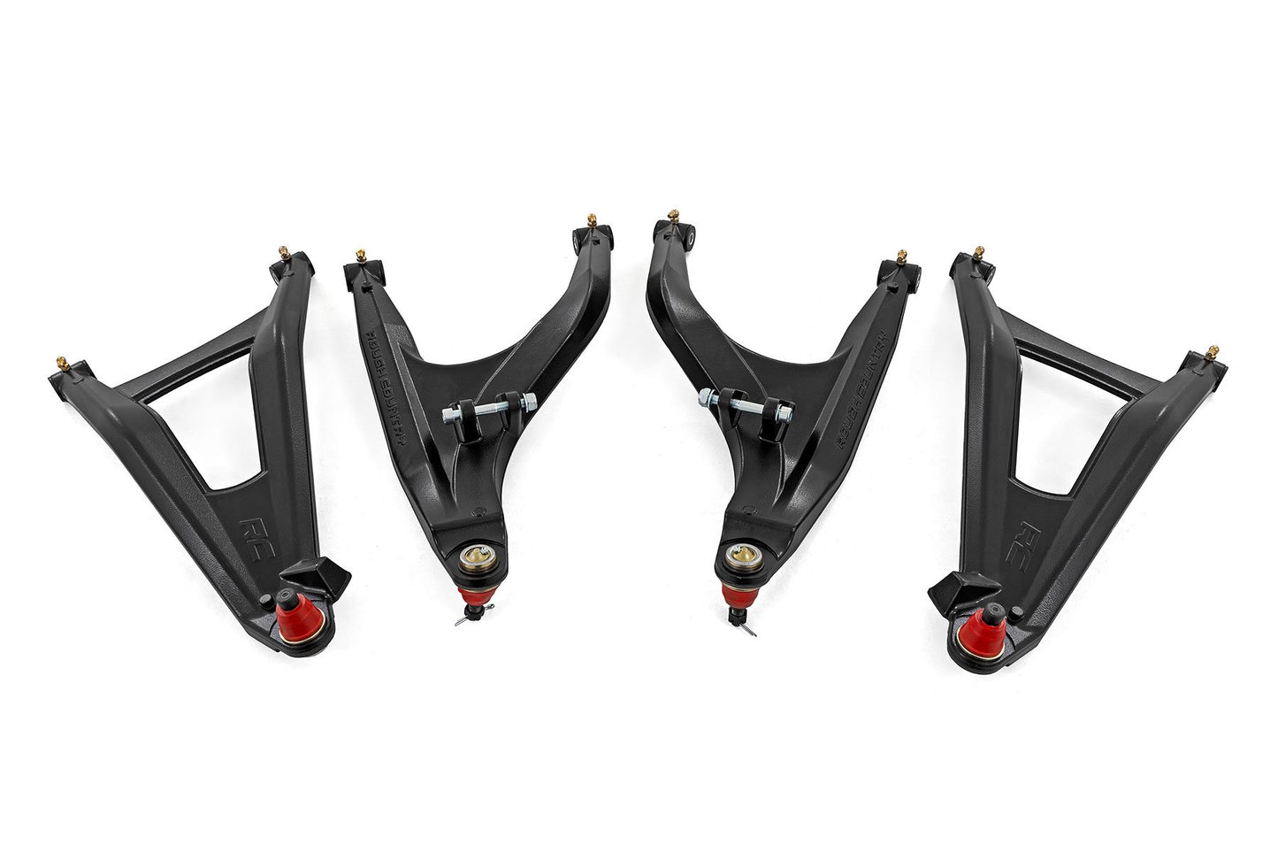 Rough Country Aluminum Control Arms - High Clearance w/ 2" Forward Offset - Can-Am Defender HD 5/HD 8/HD 9/HD 10 - 97041BLK