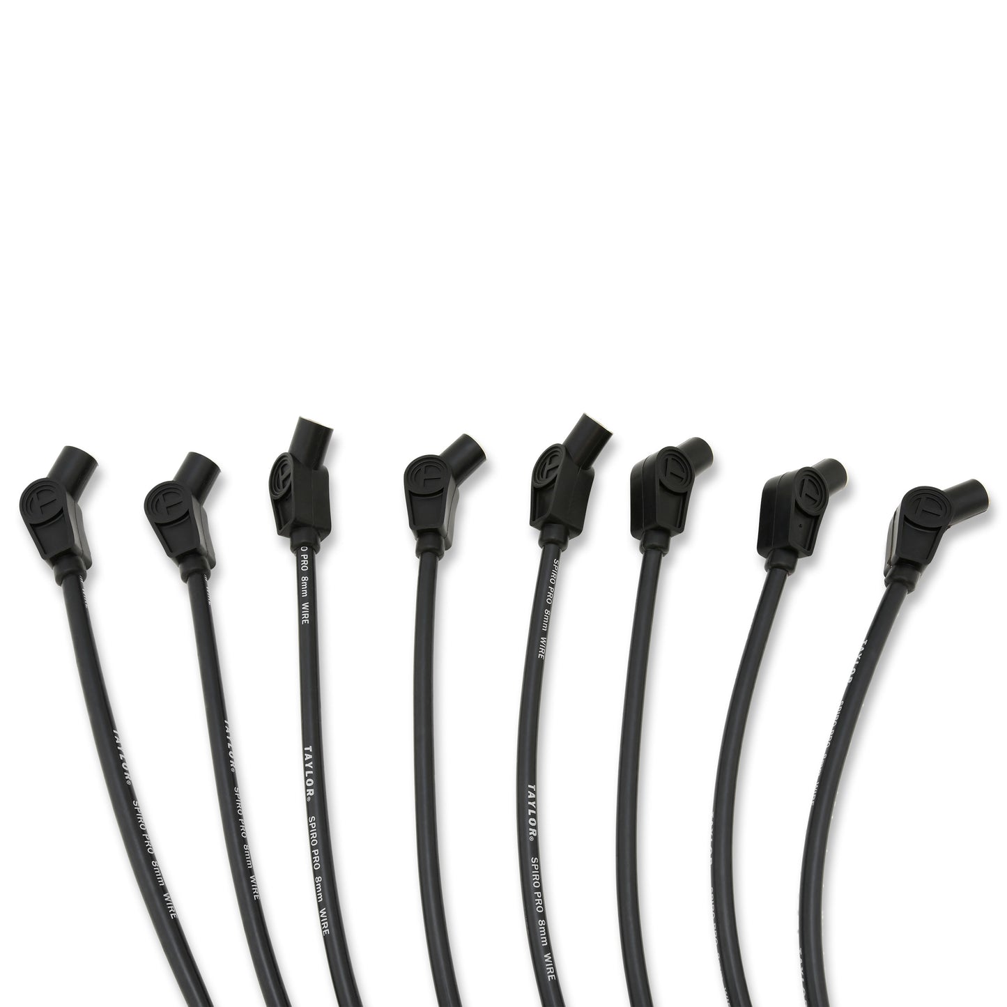 Spark Plug Wire Set Universal 8mm Silicone Spiro Pro 350 ohm/ft Black 76058