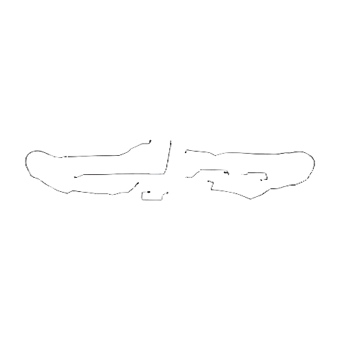 2005-2006 Ford Escape Intermediate Brake Line Kit 2WD AWABS Steel DIN0503OM