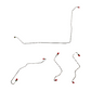 For Ford Escape 2001-2004 Front Brake Line Kit w/ AWABS-DKT0101SS-CPP