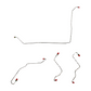 Ford Escape 2001-2004 Front Brake Line Kit w/ AWABS Stainless DKT0101SS-CP