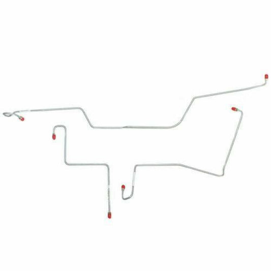 1966 Ford Fairlane Front Brake Line Kit with Standard Drum Brakes - DKT6601SS - Front Lines Car Part People