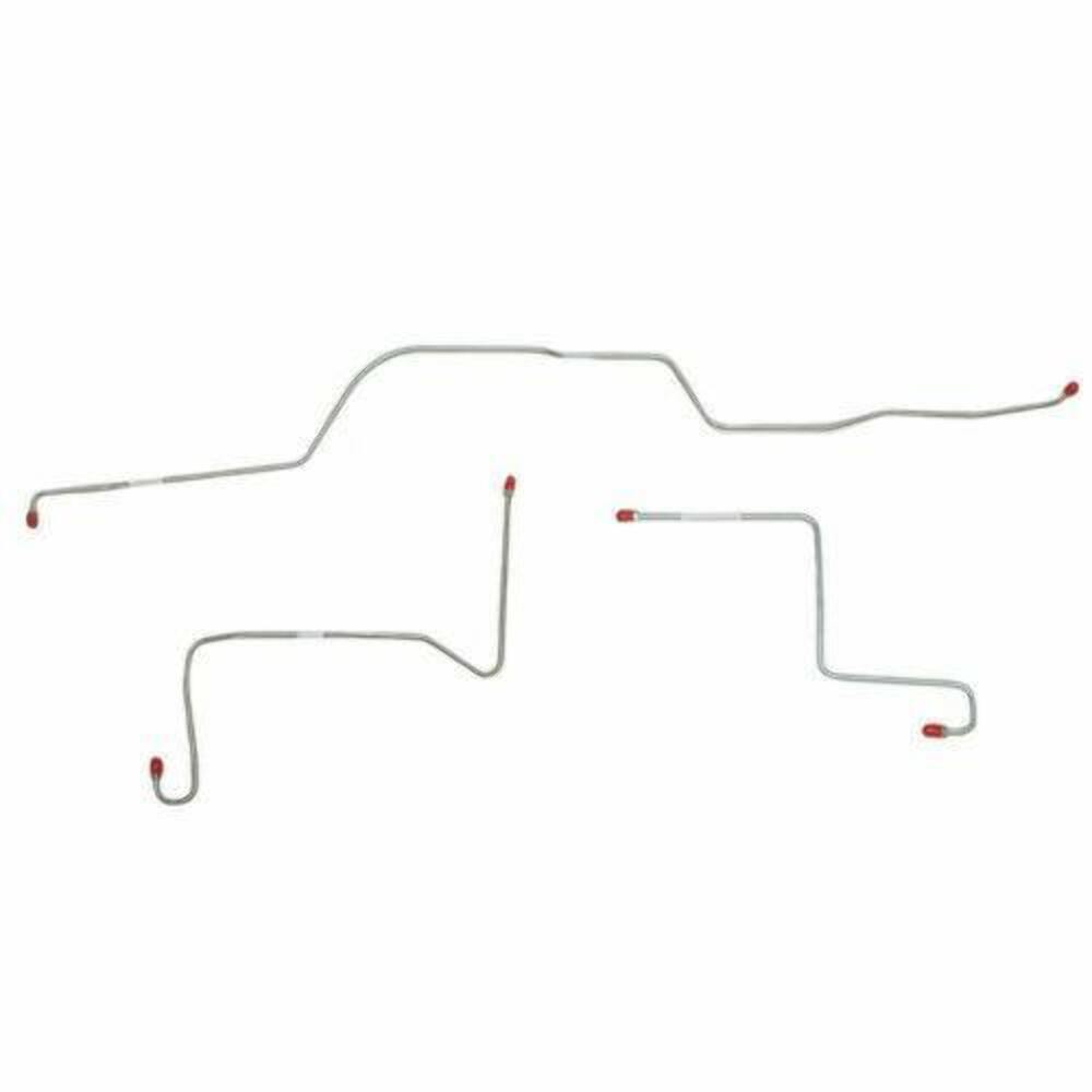 1966 Ford Fairlane Front Brake Line Kit with Power Drum Brakes - DKT6602SS - Front Lines Car Part People