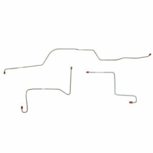 1966 Ford Fairlane Front Brake Line Kit with Power Drum Brakes - DKT6602SS - Front Lines Car Part People