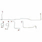 1967 Ford Fairlane Front Brake Line Kit with Standard Drum Brakes - DKT6701OM