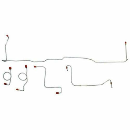 1967 Ford Fairlane Front Brake Line Kit with Standard Drum Brakes - DKT6701SS - Front Lines Car Part People