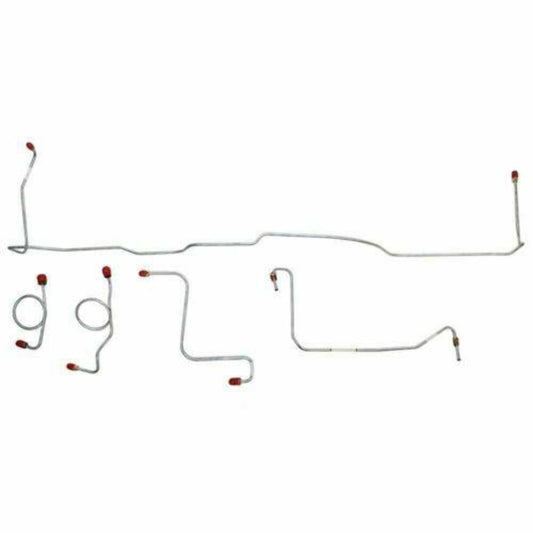 1967 Ford Fairlane Front Brake Line Kit with Standard Drum Brakes - DKT6701SS - Front Lines Car Part People