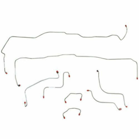1967 Ford Fairlane Front Brake Line Kit with Power Disc Brakes - DKT6703SS - Front Lines Car Part People