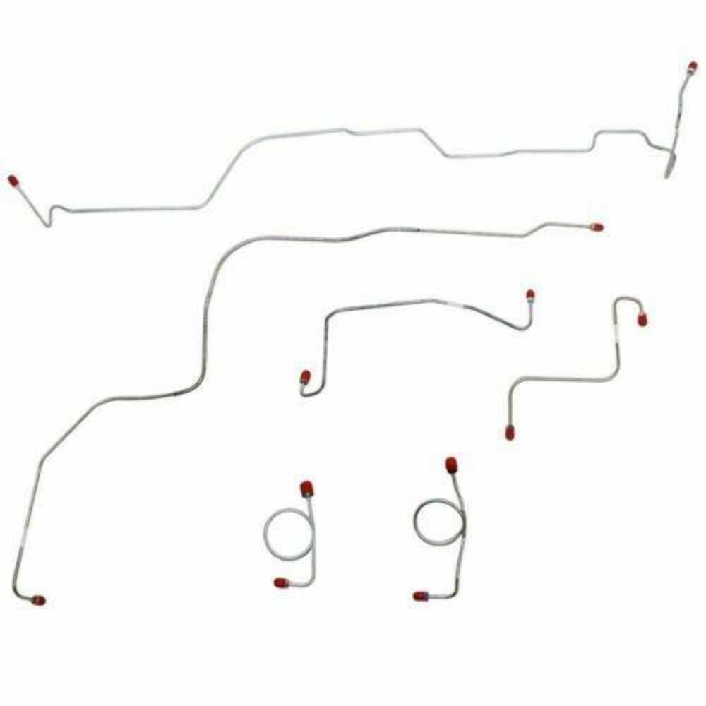 1968-69 Ford Fairlane Front Brake Line Kit with Standard Drum Brakes - DKT6801OM - Front Lines Car Part People