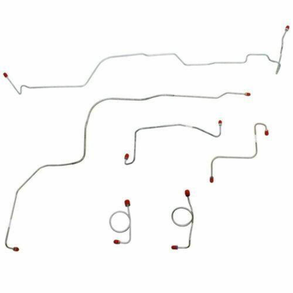 1968-69 Ford Fairlane Front Brake Line Kit with Standard Drum Brakes - DKT6801SS - Front Lines Car Part People
