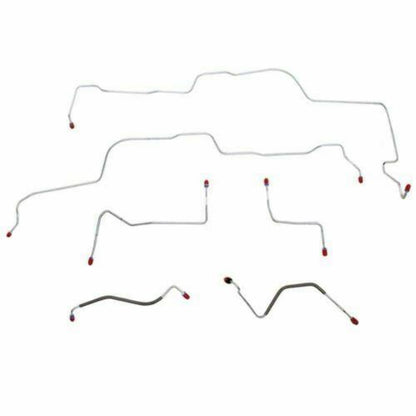 1970-71 Ford Fairlane Front Brake Line Kit with Power Disc Brakes - DKT7001SS - Front Lines Car Part People