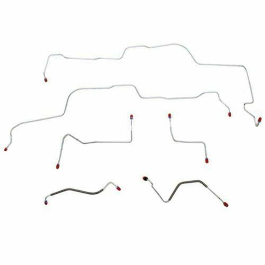 1970-71 Ford Fairlane Front Brake Line Kit with Power Disc Brakes - DKT7001SS - Front Lines Car Part People