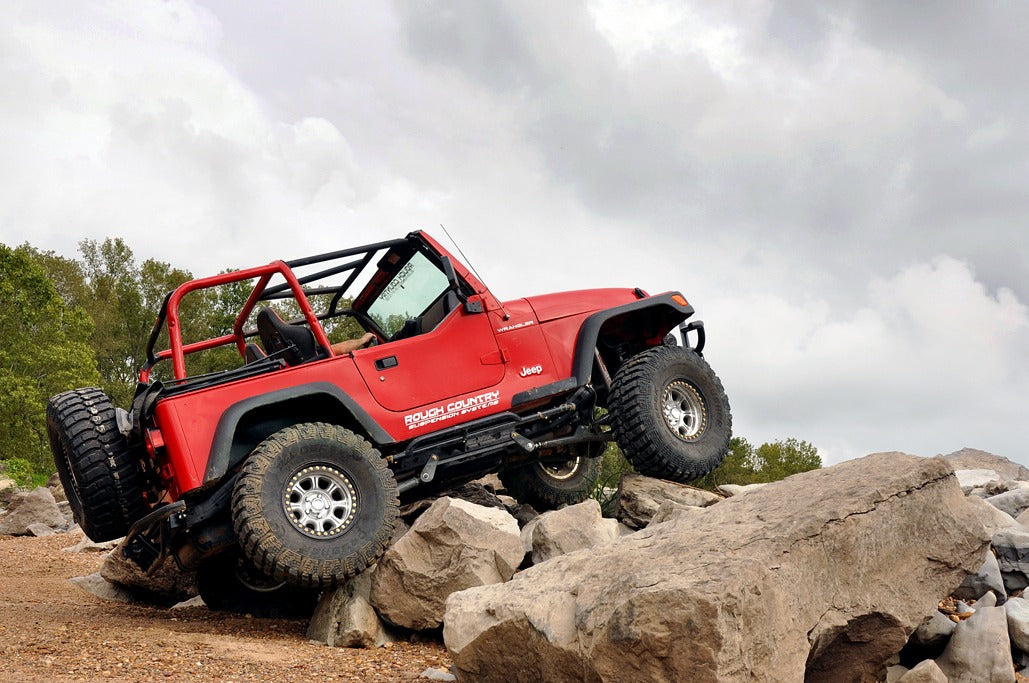 Rough Country 4 Inch Lift Kit - Long Arm - M1 - Jeep Wrangler TJ 4WD (1997-2006) - 66340
