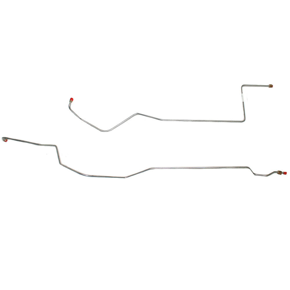 1966-67 Ford Fairlane V8 Transmission Cooler Lines 2 Piece Stainless - DTC6601OM - Transmission Lines Car Part People