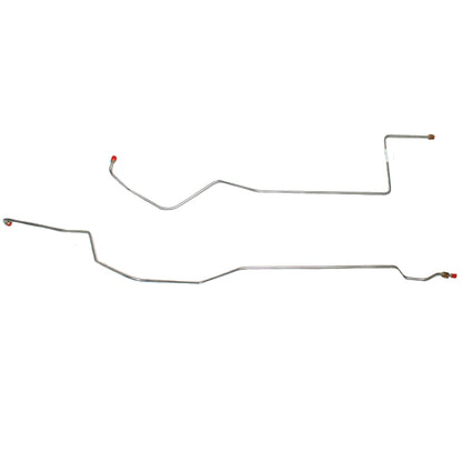 1966-67 Ford Fairlane V8 Transmission Cooler Lines 2 Piece Stainless - DTC6601OM - Transmission Lines Car Part People