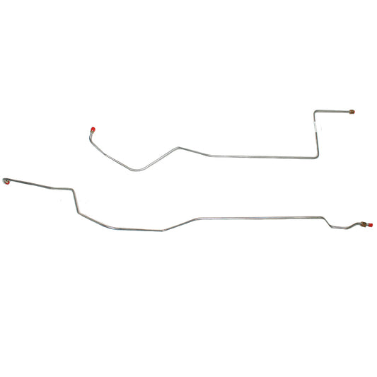 1966-67 Ford Fairlane V8 Transmission Cooler Lines 2 Piece Stainless - DTC6601OM - Transmission Lines Car Part People