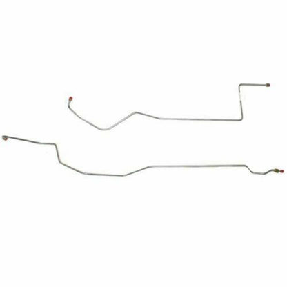 1966-67 Ford Fairlane V8 Transmission Cooler Lines 2 Piece Stainless - DTC6601SS - Transmission Lines Car Part People
