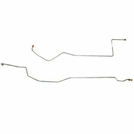 1966-67 Ford Fairlane V8 Transmission Cooler Lines 2 Piece Stainless - DTC6601SS - Transmission Lines Car Part People