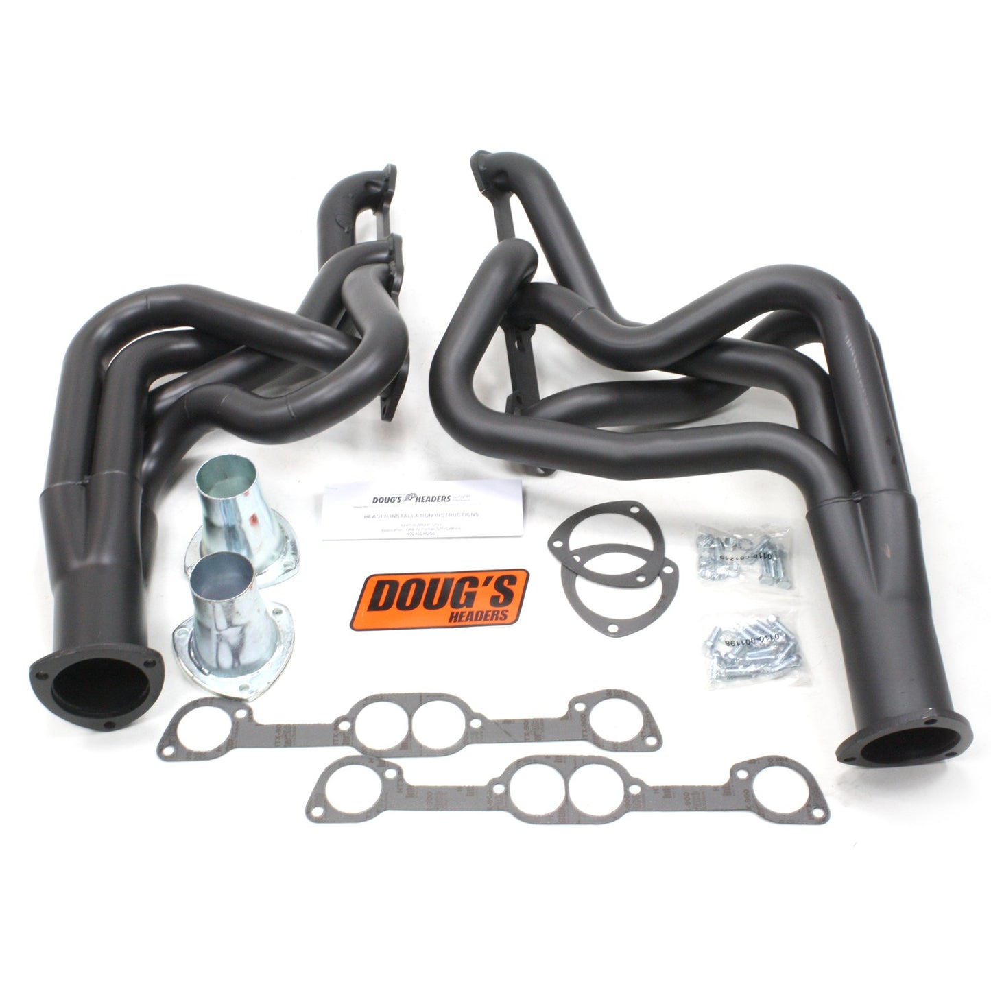 Long Tube Headers for 68-72 Pontiac 326-455 2in Primary Black Coated D522-B
