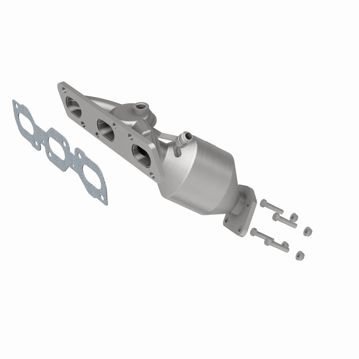 Catalytic Converter with Integrated Exhaust Manifold for HM Grade Federal / EPA Compliant Direct-Fit Manifold Catalytic