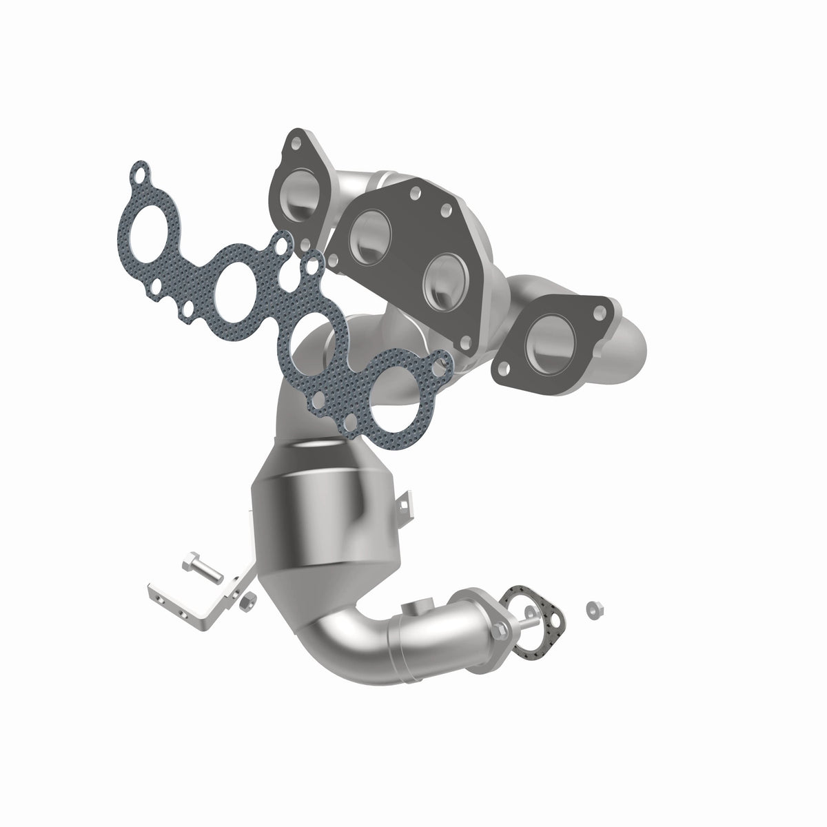 Catalytic Converter with Integrated Exhaust Manifold for HM Grade Federal / EPA Compliant Direct-Fit Manifold Catalytic
