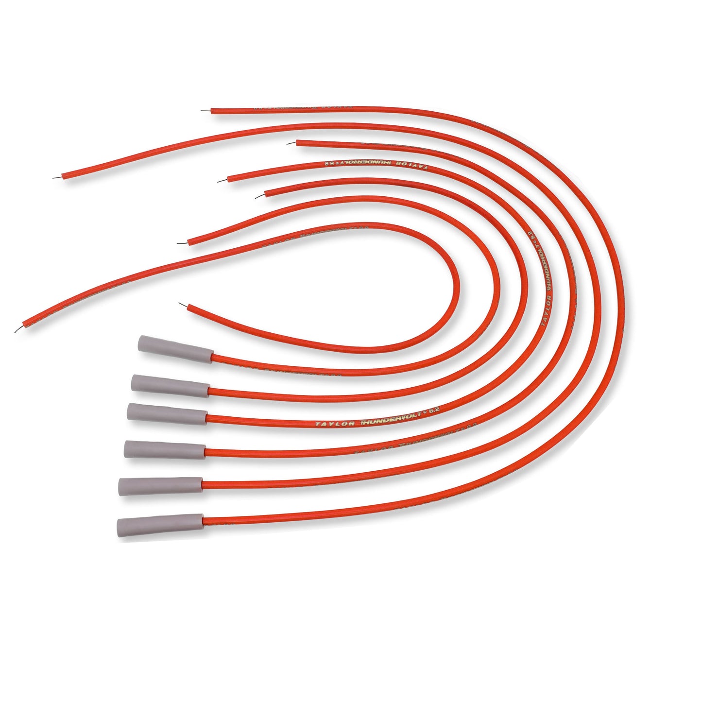 Spark Plug Wire Set Universal 8.2mm Silicone Thundervolt 180? 40 ohm/ft 83245